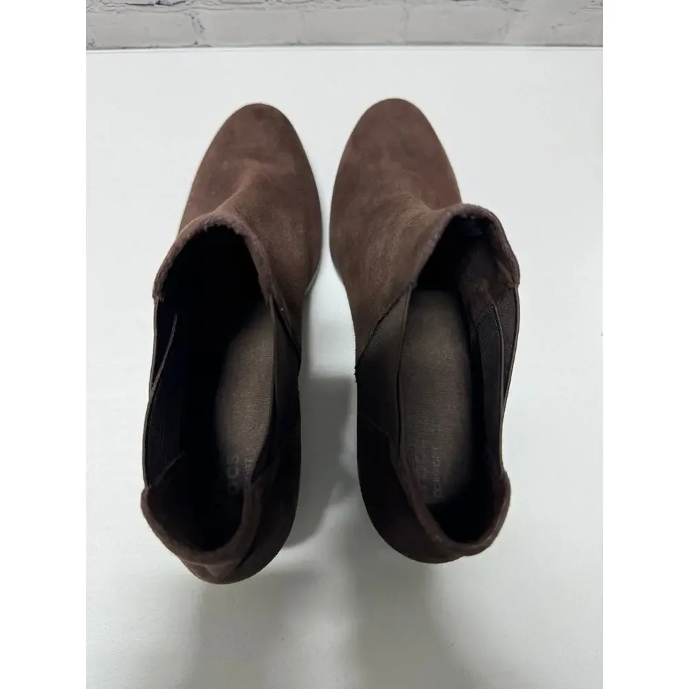 Women's CROCS Leigh Wedge Chelsea ankle boot like new Size 11w - Picture 8 of 9